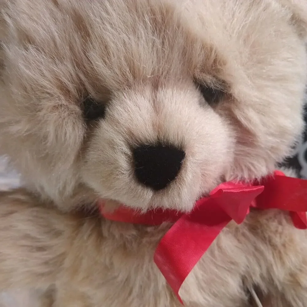 Vintage Applause Avanti Italy Leather Tag Teddy Bear Plush 1990s‎ Ltd 2492/6000